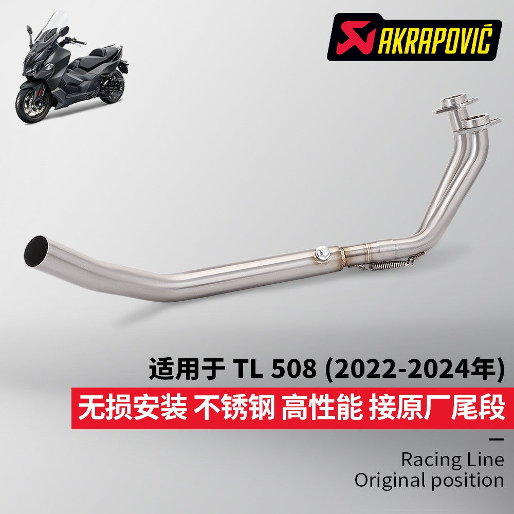 SYM TL508 Scooter Exhaust Front Exhaust Pipe Stainless Steel for TL508 2022-2024 Original Muffler