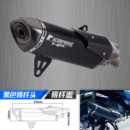 Akrapovic Motorcycle Exhaust Pipe for BMW C400x C400gt Carbon Fiber Mufflet Tip Exhaust Slip On
