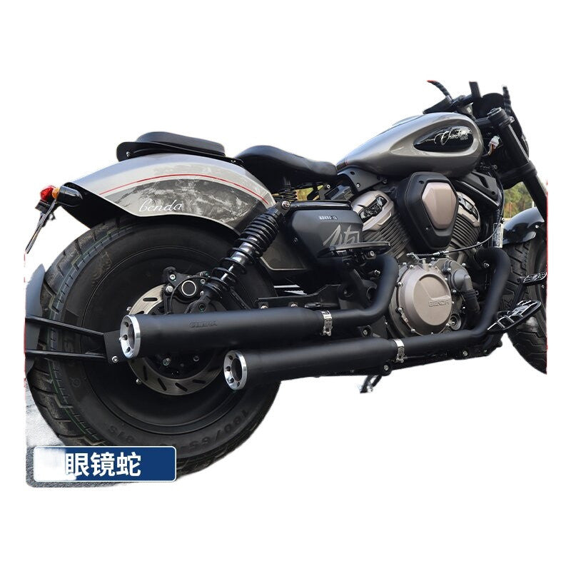 BENDA Napoleon BOB 500 Exhaust Chinchilla 500 Modified King Cobra Harley Style Exhaust Pipe
