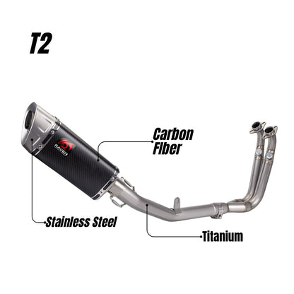 RAVEN CFMOTO 450SR 450NK Exhaust Stainless Steel Titanium Full System Exhaust Motorcycle Muffler