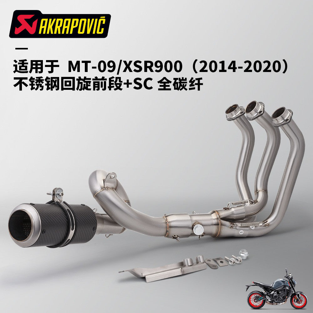 Yamaha MT09 V1 V2 2014-2020 Exhaust Spiral Pipe Stainless Steel Muffler Motorcycle Exhaust MT09