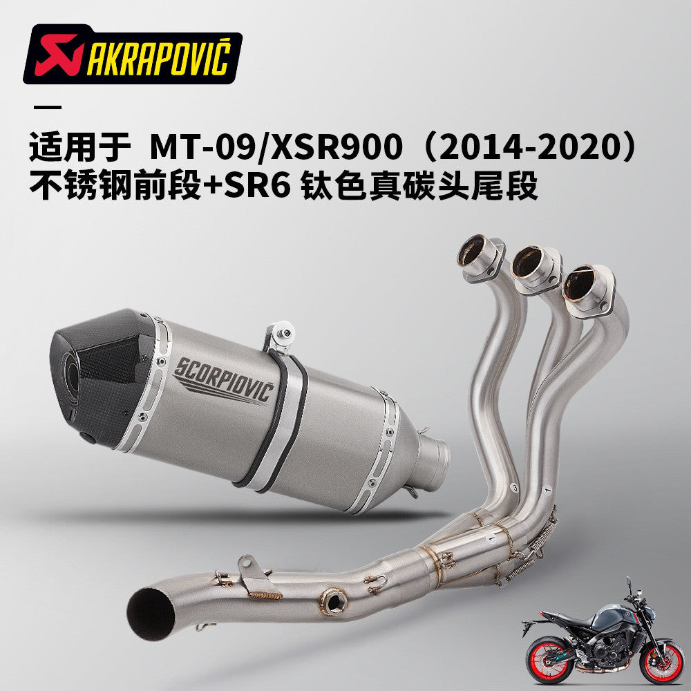 Yamaha MT09 V1 V2 2014-2020 Stainless Steel Straight Exhaust Pipe Full System MT09 Exhaust MT09