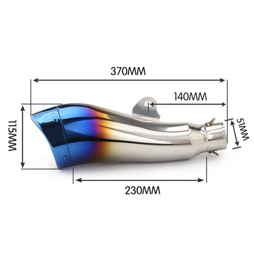 LEOVINCE Universal Muffler Motorcycle Exhaust Stainless Steel 51mm Exhaust Muffler