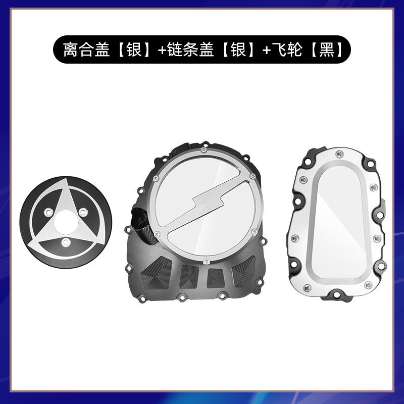 Benelli TNT600 QJMOTOR SRK600 Transparent Clutch Cover Modified Engine Cover Chain Side Cover