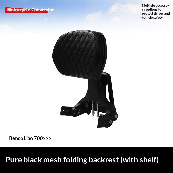 Backrest Canvas Bag Leather Side Bag Bumper Front Widened Pedal Folding for Benda 700 LFC PRO