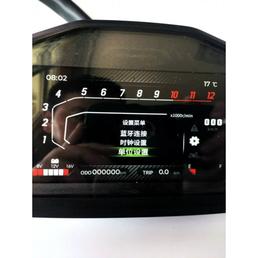 New Three-interface Full-color Tft Bluetooth Chinese English Universal Modified LCD Motorcycle Meter