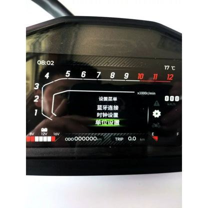 New Three-interface Full-color Tft Bluetooth Chinese English Universal Modified LCD Motorcycle Meter