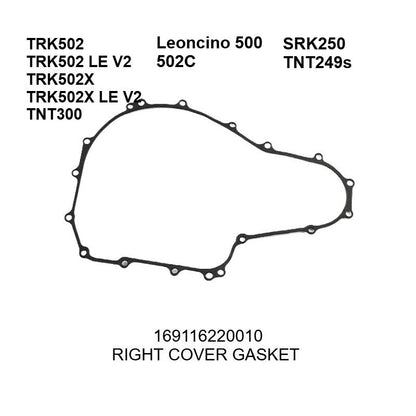 Benelli Gasket Qjmotor Engine Gasket SRK600 Leoncino SRK250 Trk251 TRK502 502X 752s Tnt600 Tnt135