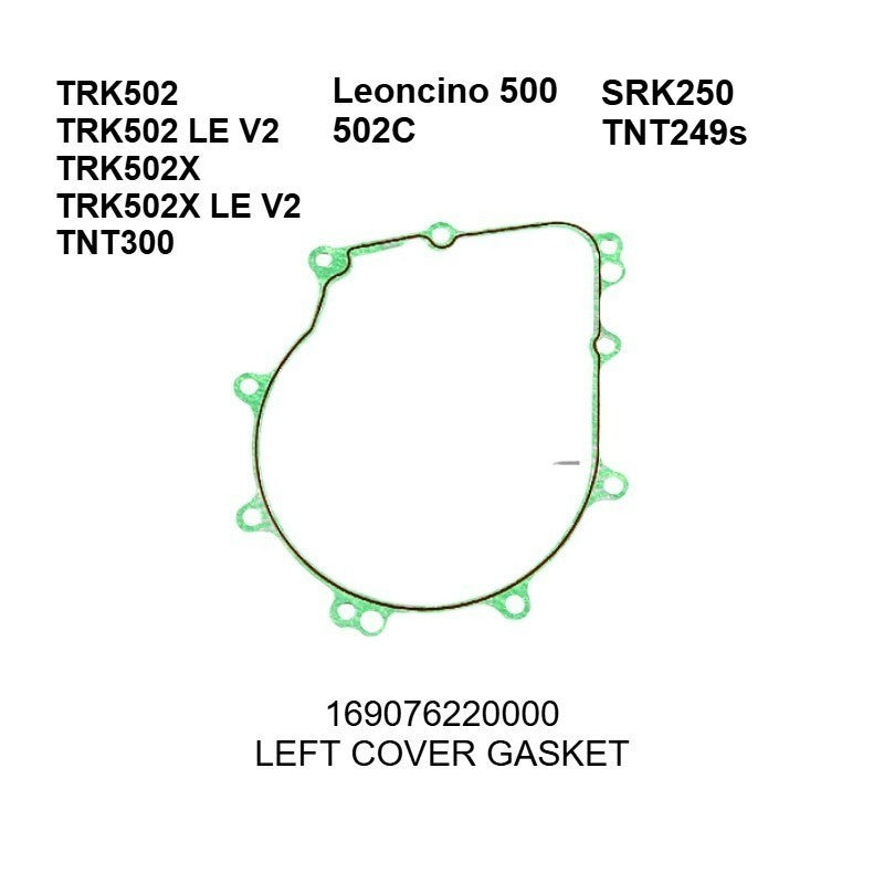 Benelli Gasket Qjmotor Engine Gasket SRK600 Leoncino SRK250 Trk251 TRK502 502X 752s Tnt600 Tnt135