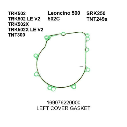Benelli Gasket Qjmotor Engine Gasket SRK600 Leoncino SRK250 Trk251 TRK502 502X 752s Tnt600 Tnt135