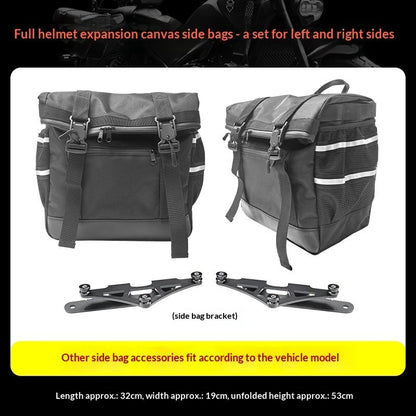 Backrest Canvas Bag Leather Side Bag Bumper Front Widened Pedal Folding for Benda 700 LFC PRO
