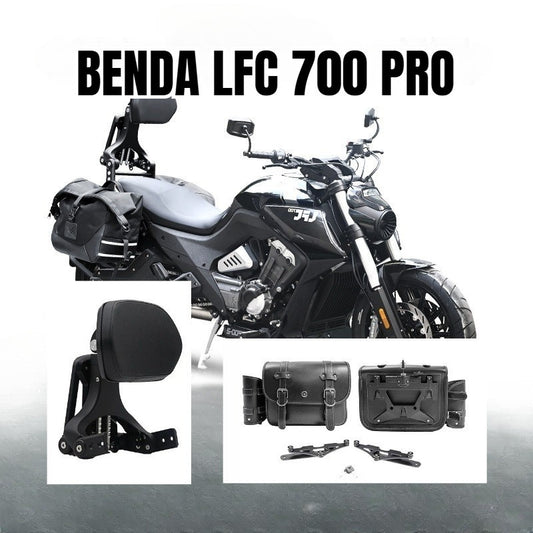 Backrest Canvas Bag Leather Side Bag Bumper Front Widened Pedal Folding for Benda 700 LFC PRO