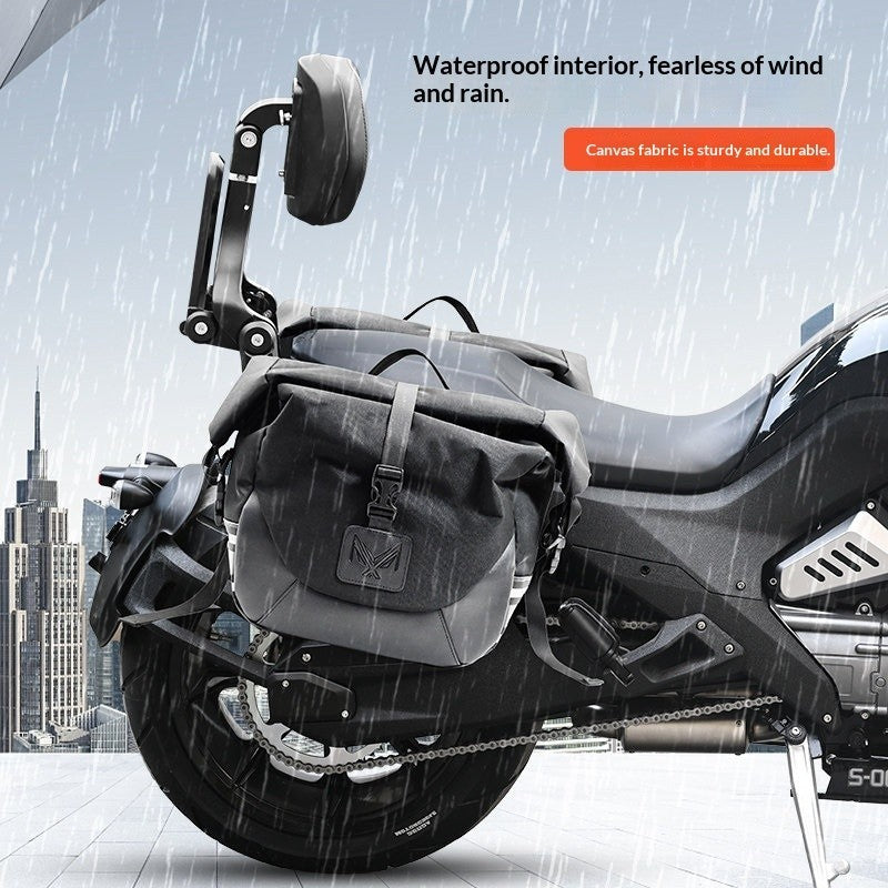 Backrest Canvas Bag Leather Side Bag Bumper Front Widened Pedal Folding for Benda 700 LFC PRO