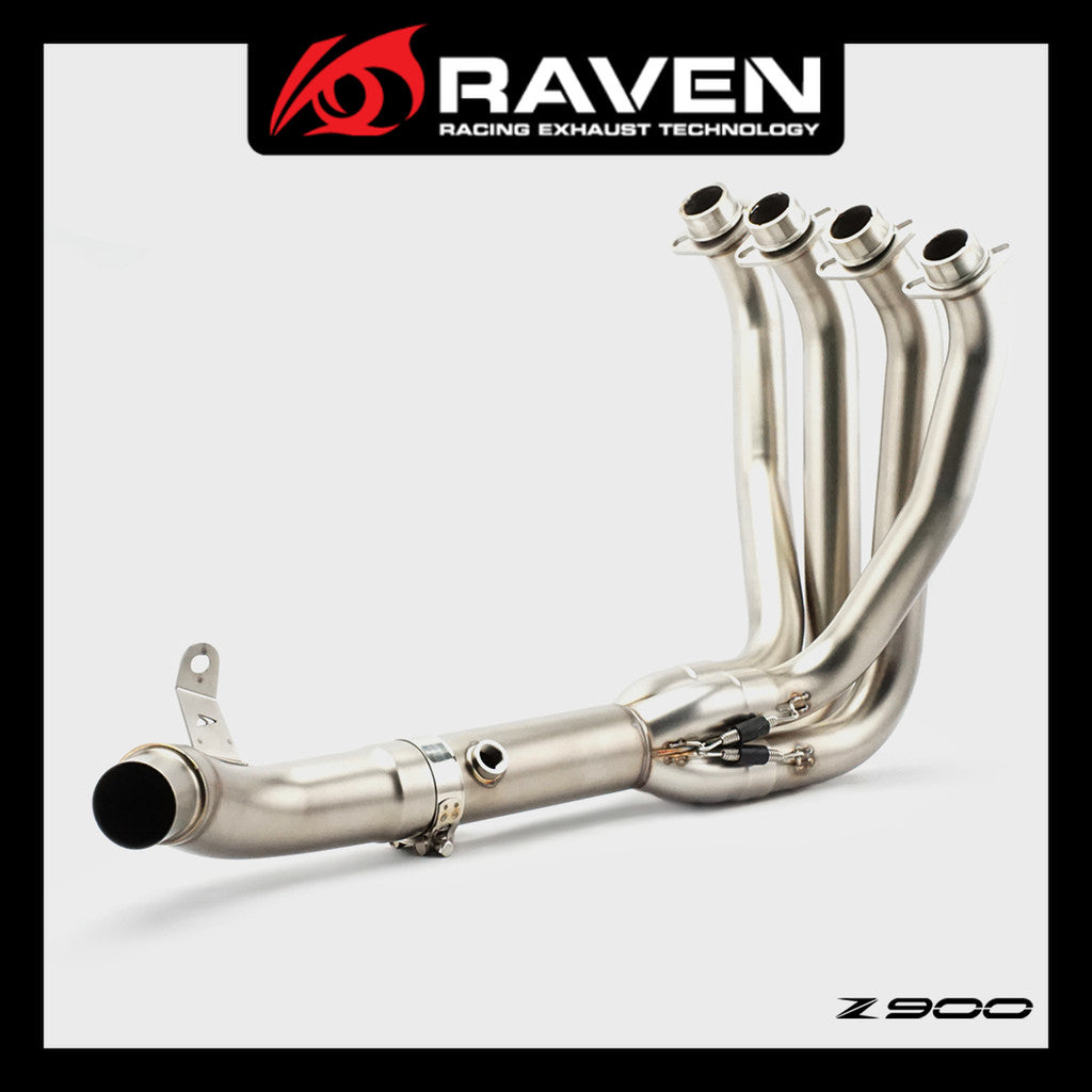 RAVEN 2025 Kawasaki Z900 SE A2 Exhaust Pipe Header Dual Oxygen Sensor Original Muffler 2025 Z900