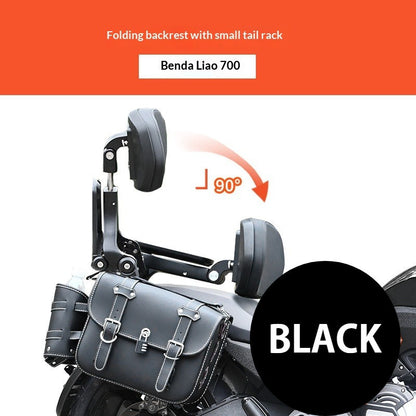 Backrest Canvas Bag Leather Side Bag Bumper Front Widened Pedal Folding for Benda 700 LFC PRO