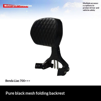 Backrest Canvas Bag Leather Side Bag Bumper Front Widened Pedal Folding for Benda 700 LFC PRO