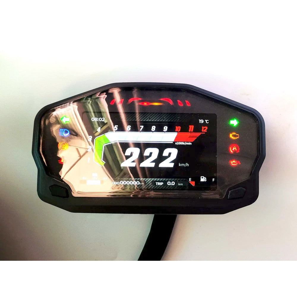 New Three-interface Full-color Tft Bluetooth Chinese English Universal Modified LCD Motorcycle Meter