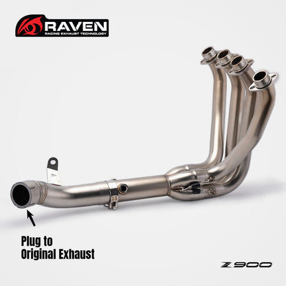 RAVEN 2025 Kawasaki Z900 SE A2 Exhaust Pipe Header Dual Oxygen Sensor Original Muffler 2025 Z900
