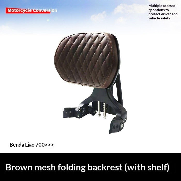 Backrest Canvas Bag Leather Side Bag Bumper Front Widened Pedal Folding for Benda 700 LFC PRO