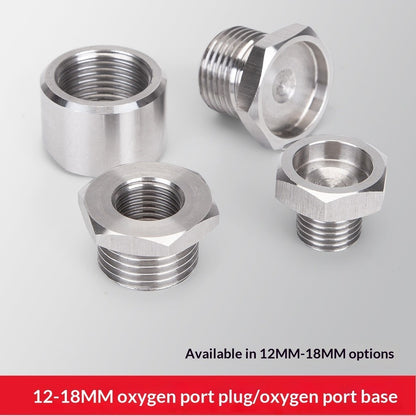 Stainless Steel Motorcycle Exhaust Nut Pipe Screw Oxygen O2 Sensor Port Oxygen Plug Base 12mm-18mm