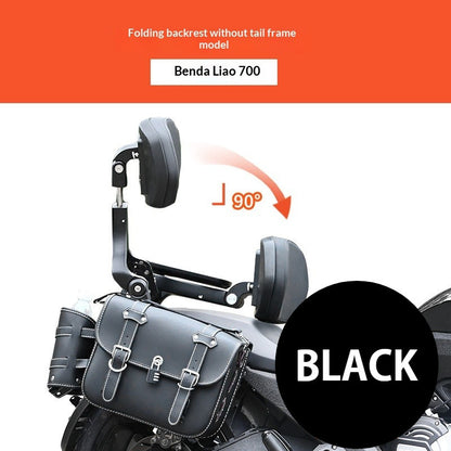 Backrest Canvas Bag Leather Side Bag Bumper Front Widened Pedal Folding for Benda 700 LFC PRO