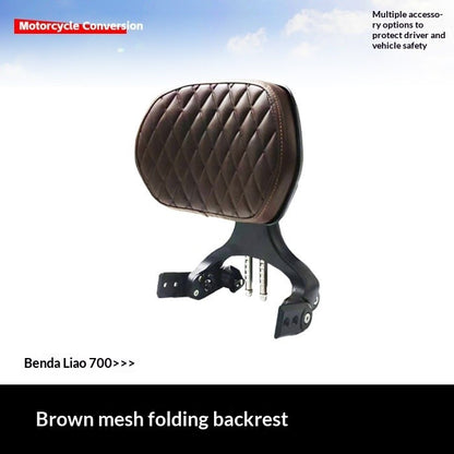 Backrest Canvas Bag Leather Side Bag Bumper Front Widened Pedal Folding for Benda 700 LFC PRO
