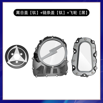 Benelli TNT600 QJMOTOR SRK600 Transparent Clutch Cover Modified Engine Cover Chain Side Cover