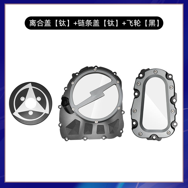 Benelli TNT600 QJMOTOR SRK600 Transparent Clutch Cover Modified Engine Cover Chain Side Cover