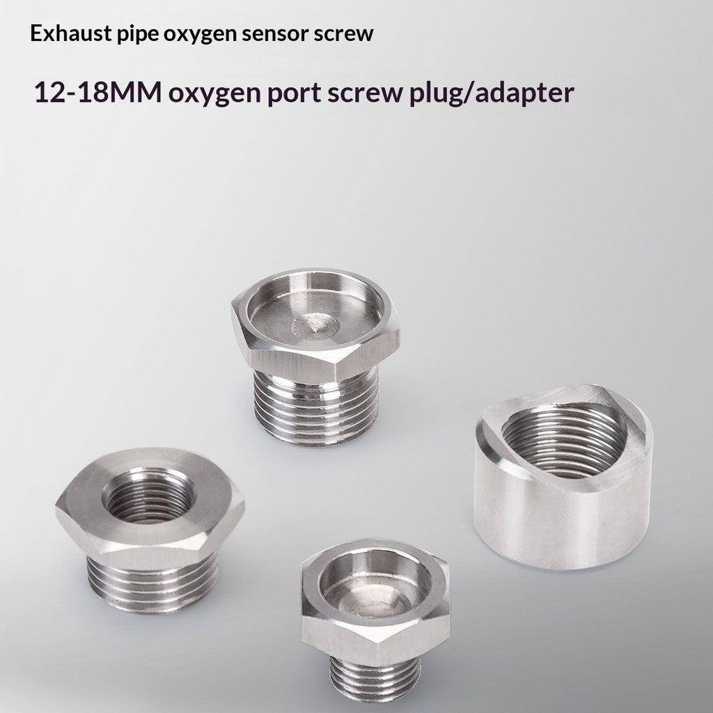 Stainless Steel Motorcycle Exhaust Nut Pipe Screw Oxygen O2 Sensor Port Oxygen Plug Base 12mm-18mm