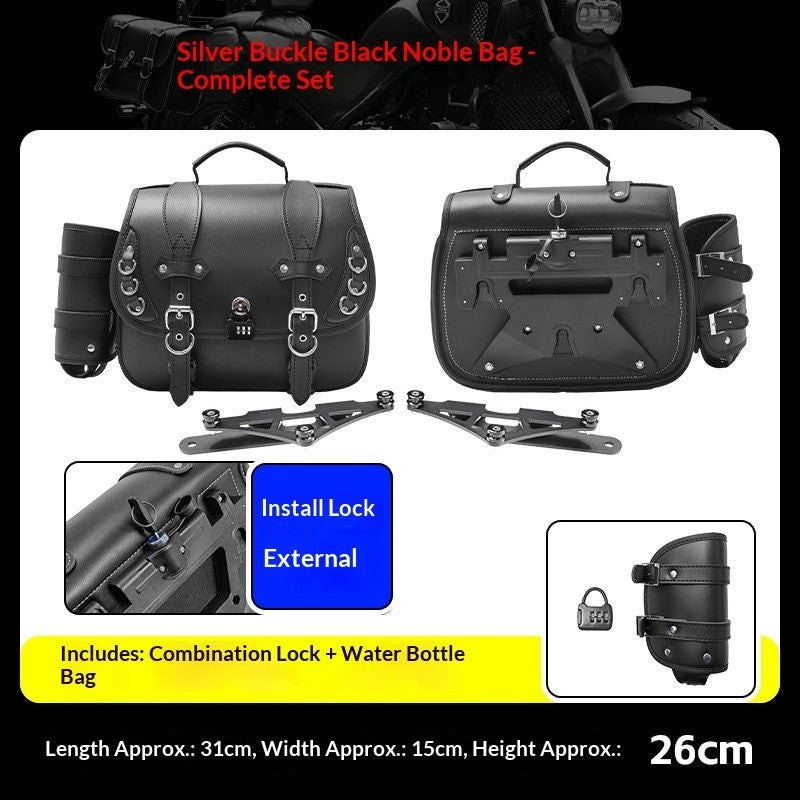 Backrest Canvas Bag Leather Side Bag Bumper Front Widened Pedal Folding for Benda 700 LFC PRO