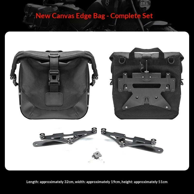Backrest Canvas Bag Leather Side Bag Bumper Front Widened Pedal Folding for Benda 700 LFC PRO