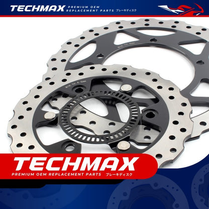 Techmax Brake Disc for Kawasaki Ninja Ninja250 13-17 Years Front Rear Brake Disc Brake Ninja 250