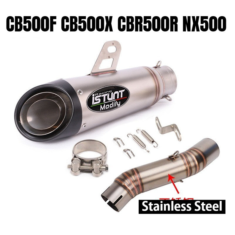 Honda CB500F Motorcycle Exhaust CB500X CBR500R NX500 Titanium Stainless Steel Exhaust Pipe Slip On