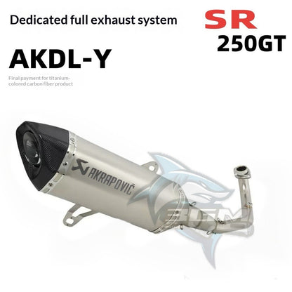 VOGE SR3 SR250GT Motorcycle Exhaust SC Upgrade Carbon Fiber Cap Exhaust VOGE SR3 Exhaust Full System