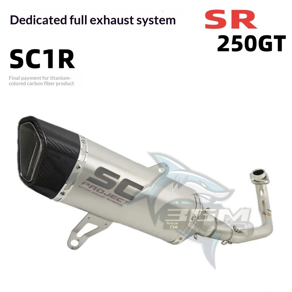 VOGE SR3 SR250GT Full Exhaust SC Upgrade Carbon Fiber Cap Exhaust VOGE SR3 Exhaust Full System