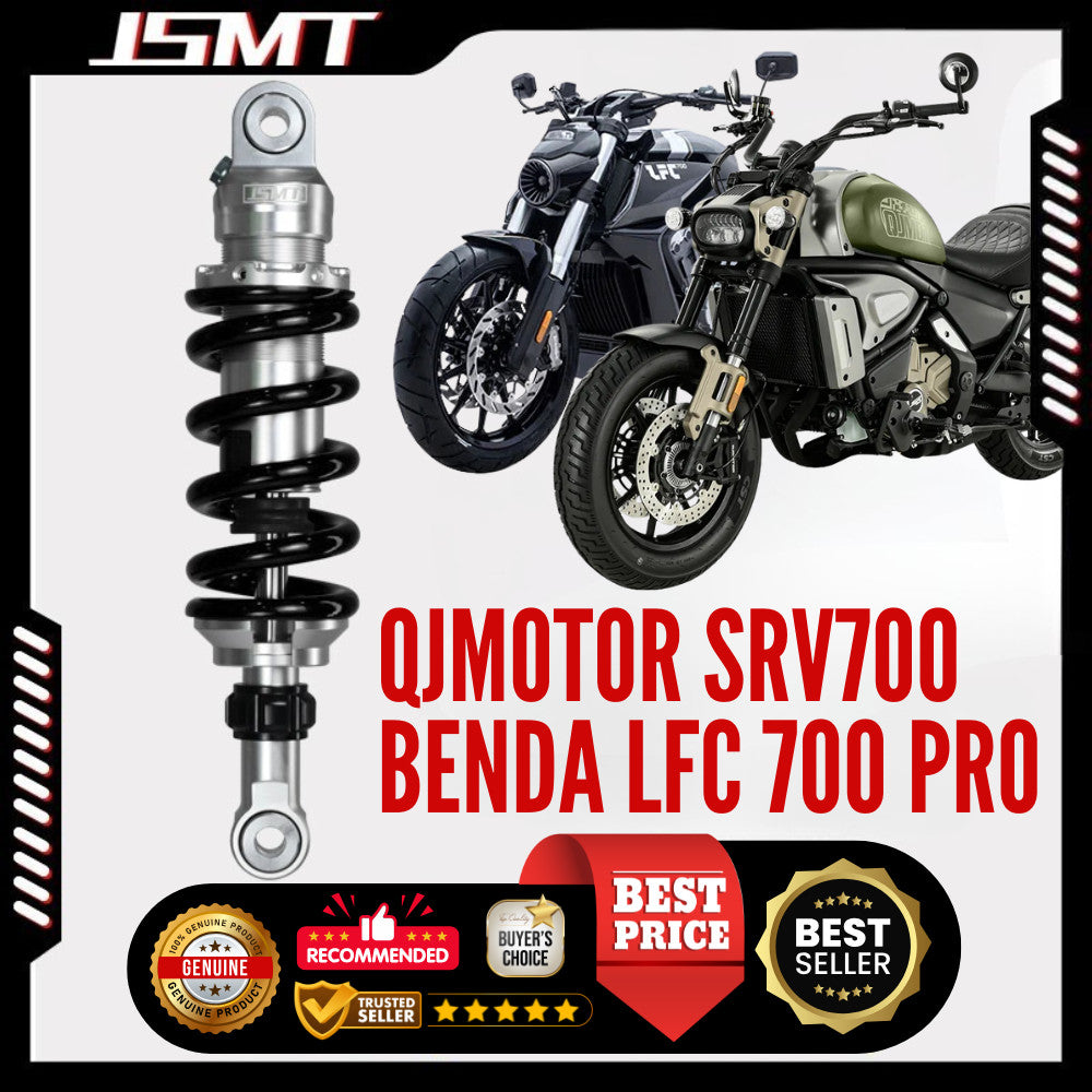 JSMT Rear Shock Absorber Qjmotor SRV700 Benda LFC 700 Adjustable Pre-load Nitrogen Absorber