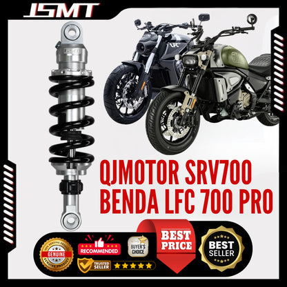 JSMT Rear Shock Absorber Qjmotor SRV700 Benda LFC 700 Adjustable Pre-load Nitrogen Absorber