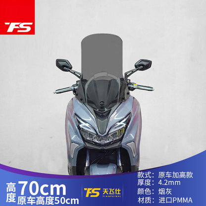 TFS Qjmotor Fort 250 Motorcycle Windshield Upgrade Transparent Fort250 Windscreen Fort 250 Deflector