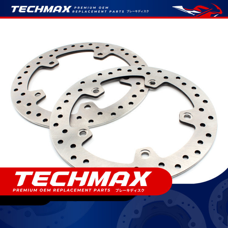 Techmax Brake Disc for BMW C650GT C650sport 12-21 Years Front and Rear Brake Disc