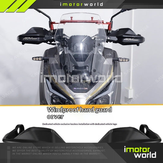 Hand Guards for Qjmotor ATX250 250X Motorcycle Handlebar Lever Protector (Max turn touch windshield but still can lock)