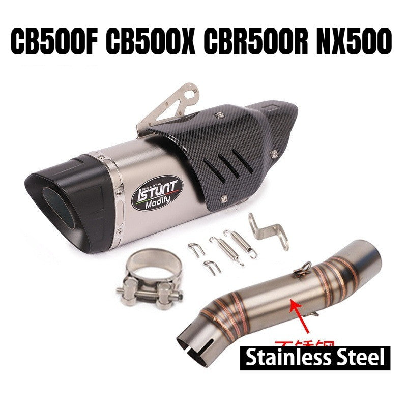 Honda CB500F Motorcycle Exhaust CB500X CBR500R NX500 Titanium Stainless Steel Exhaust Pipe Slip On