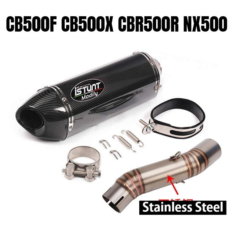 Honda CB500F Motorcycle Exhaust CB500X CBR500R NX500 Titanium Stainless Steel Exhaust Pipe Slip On