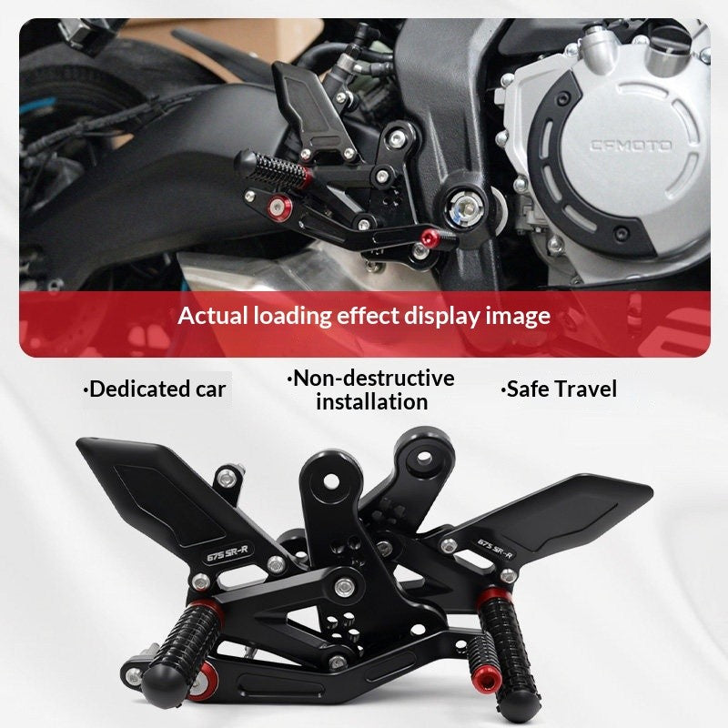Suitable for CFMoto 675SR-R Adjustable Racing Footrest Gear Shift and Brake Footrest Brackets