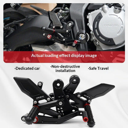 Suitable for CFMoto 675SR-R Adjustable Racing Footrest Gear Shift and Brake Footrest Brackets