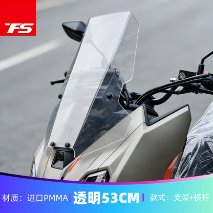 TFS Zontes 150X Motorcycle Windshield Straight Wind Screen & Crossbar Accessories ZT150X Windshield