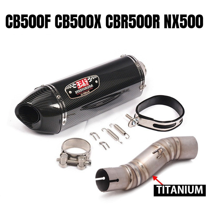 Honda CB500F Motorcycle Exhaust CB500X CBR500R NX500 Titanium Stainless Steel Exhaust Pipe Slip On