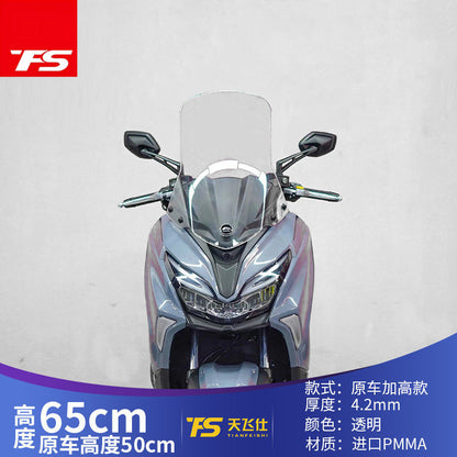 TFS Qjmotor Fort 250 Motorcycle Windshield Upgrade Transparent Fort250 Windscreen Fort 250 Deflector