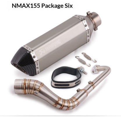 Yamaha NMAX155 V1 V2 V3 Front Header Full System Motorcycle Scooter Exhaust V1 Nmax V2 V3 Akrapovic