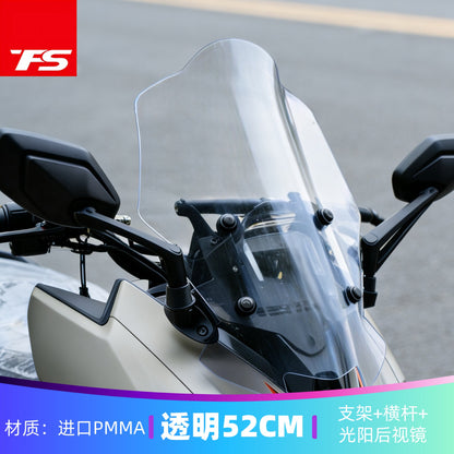 TFS ZONTES 150X Front Windshield Motorcycle Modification Parts Crossbar Windshield Side Mirror 150X