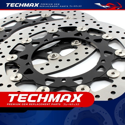 Techmax Brake Disc for Yamaha R6 05-16 Front Brake Disc Front Brake Disc